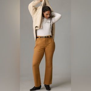Anthropologie Pilcro The YaYa Crop Flare Pants Size 14 in Bronze
